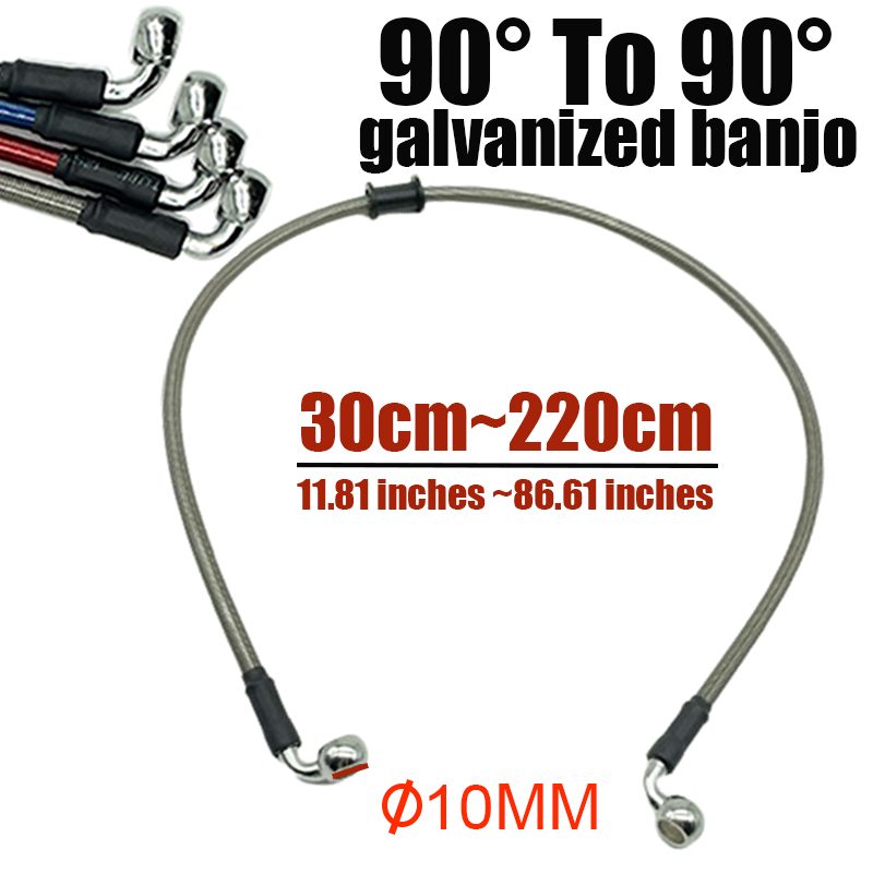 Braided Line - 10 mm 90 Grad Motorrad Dirt