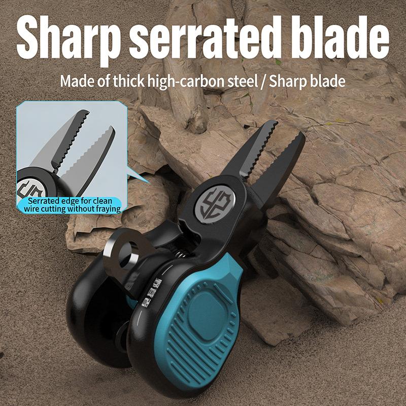 Fishing Line Cutter - Tragbare Edelstahl-Angelscheren mit Gezahnter Klinge zum
